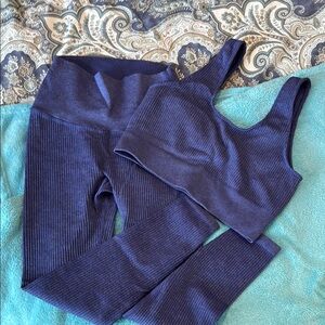 Blue/purple Ribbed Balance Athletica Set
